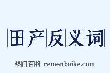 田产反义词是什么意思的图片